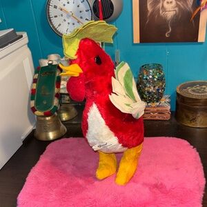 VINTAGE Gund Creations red plush rooster stuffed animal. Made by Gund, a p